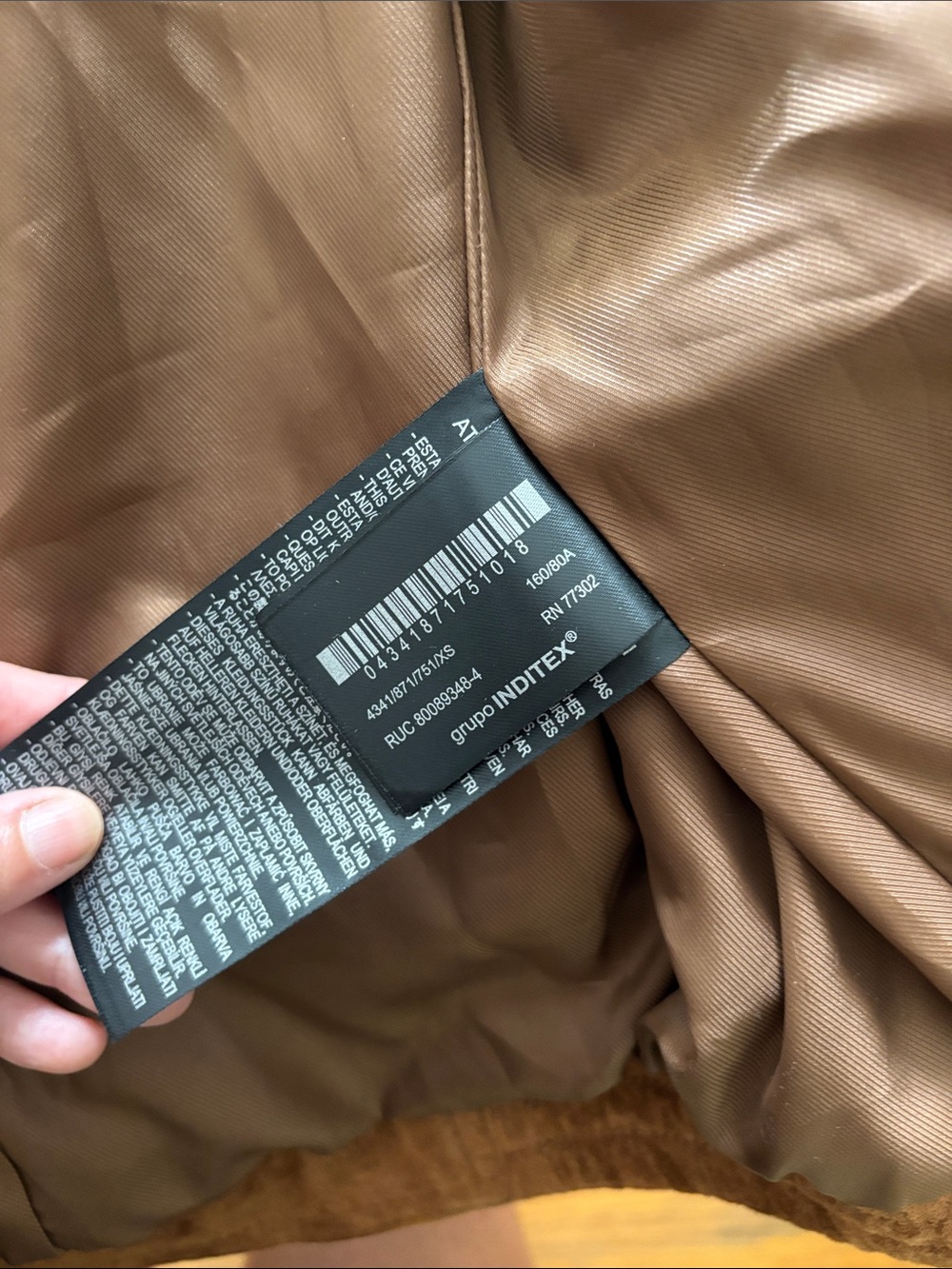 Zara Leather Suede Jacket in Cognac Brown - Picture 6 of 7